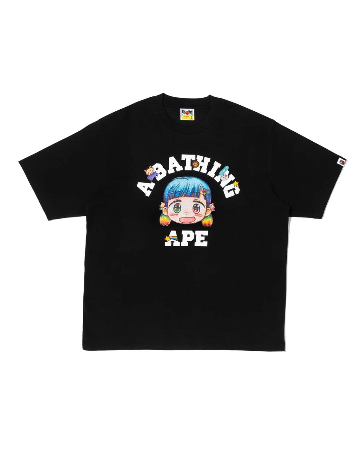 Bape x Mr College Tee Black