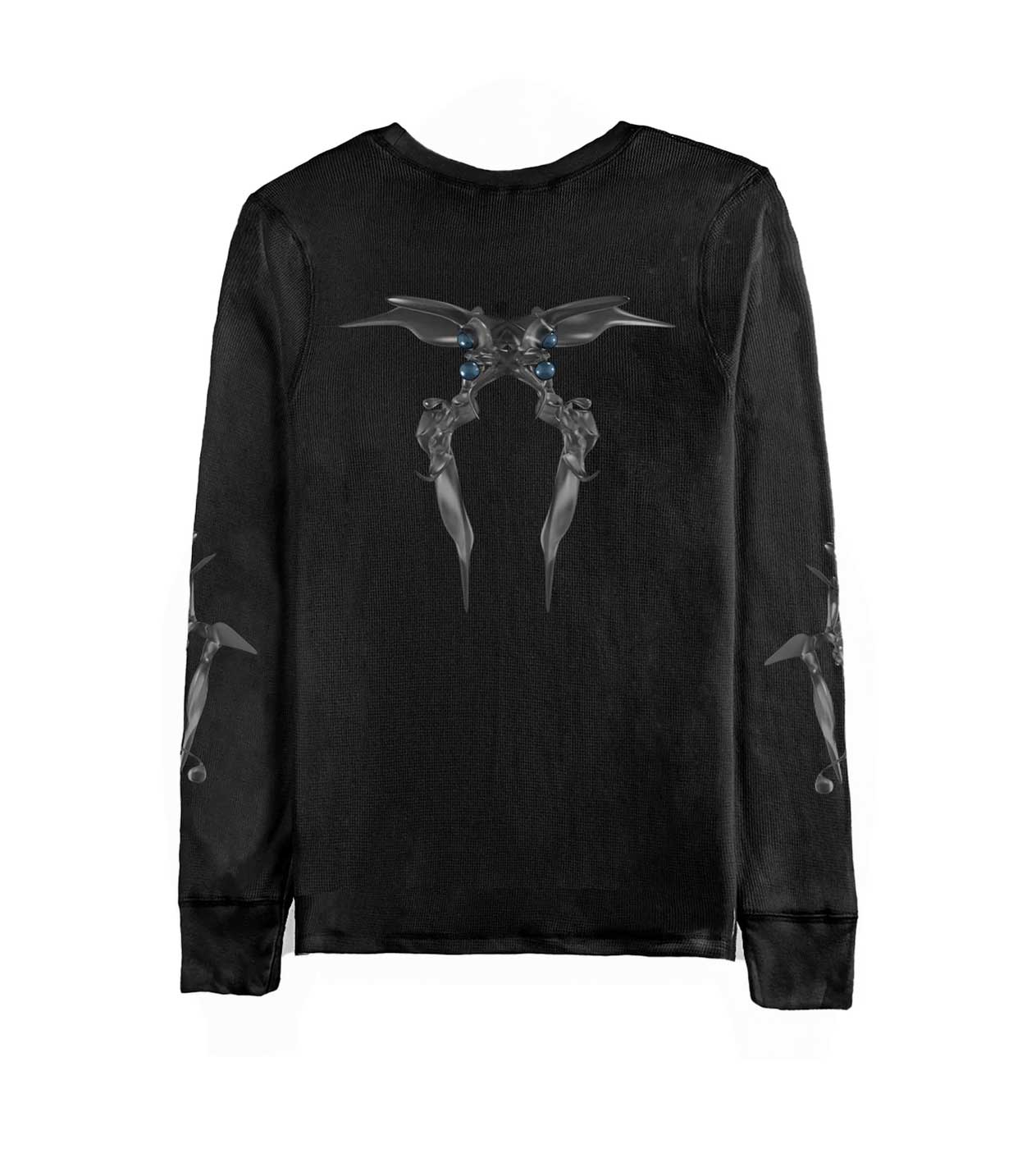 Basketcase HYO Thermal Long Sleeve Tee Black back view