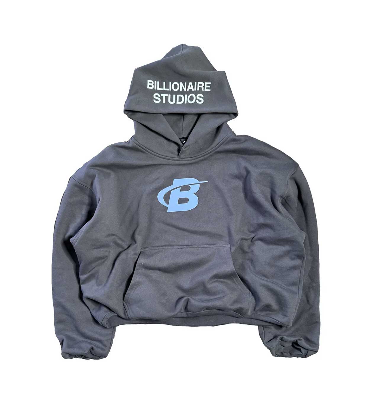 Billionaire Studios Bloobery B Sports Hoodie Grey front view
