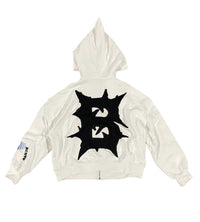 Billionaire Studios Bluto White Zip Up Hoodie back