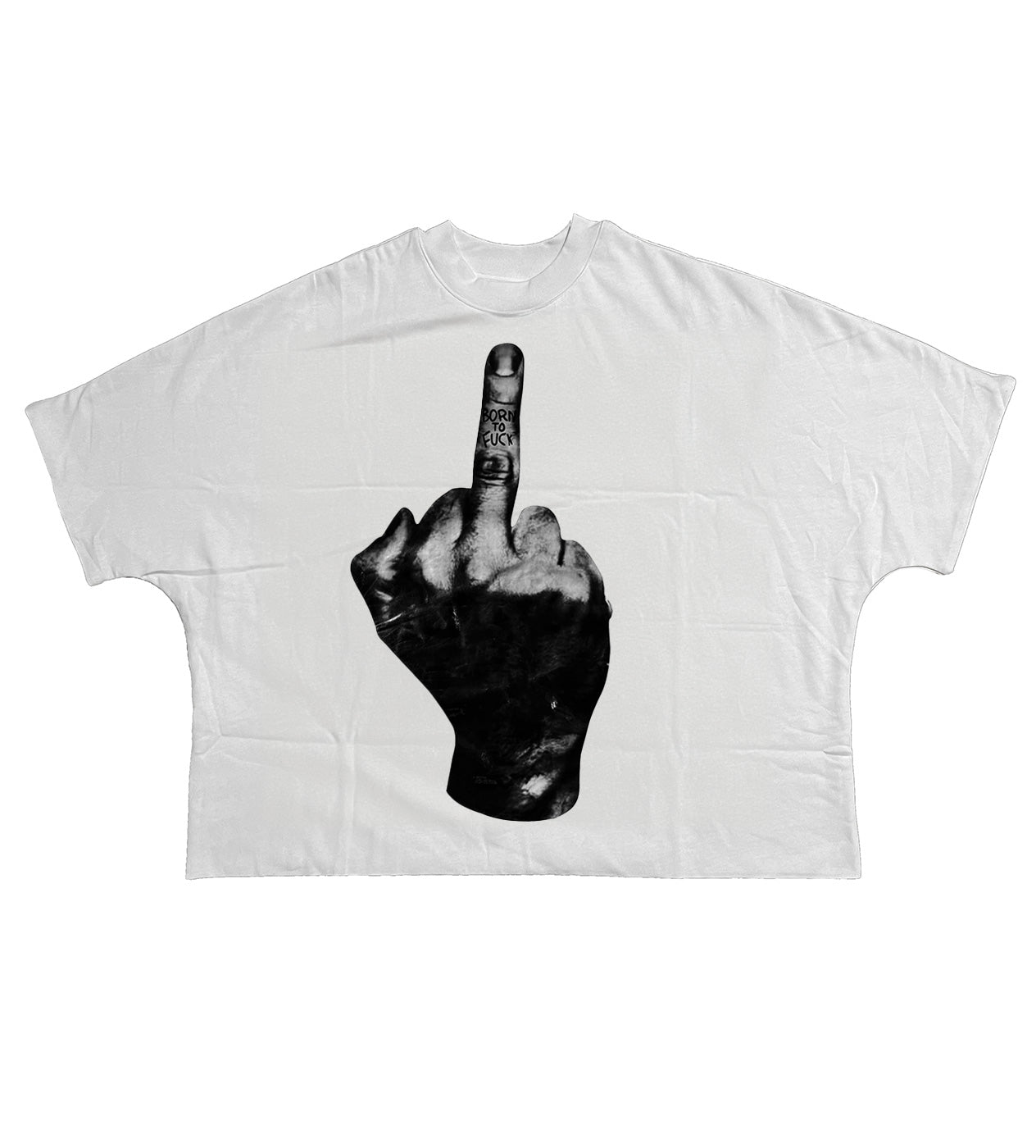 Billionaire Studios Born Middle Finger White Tee front view