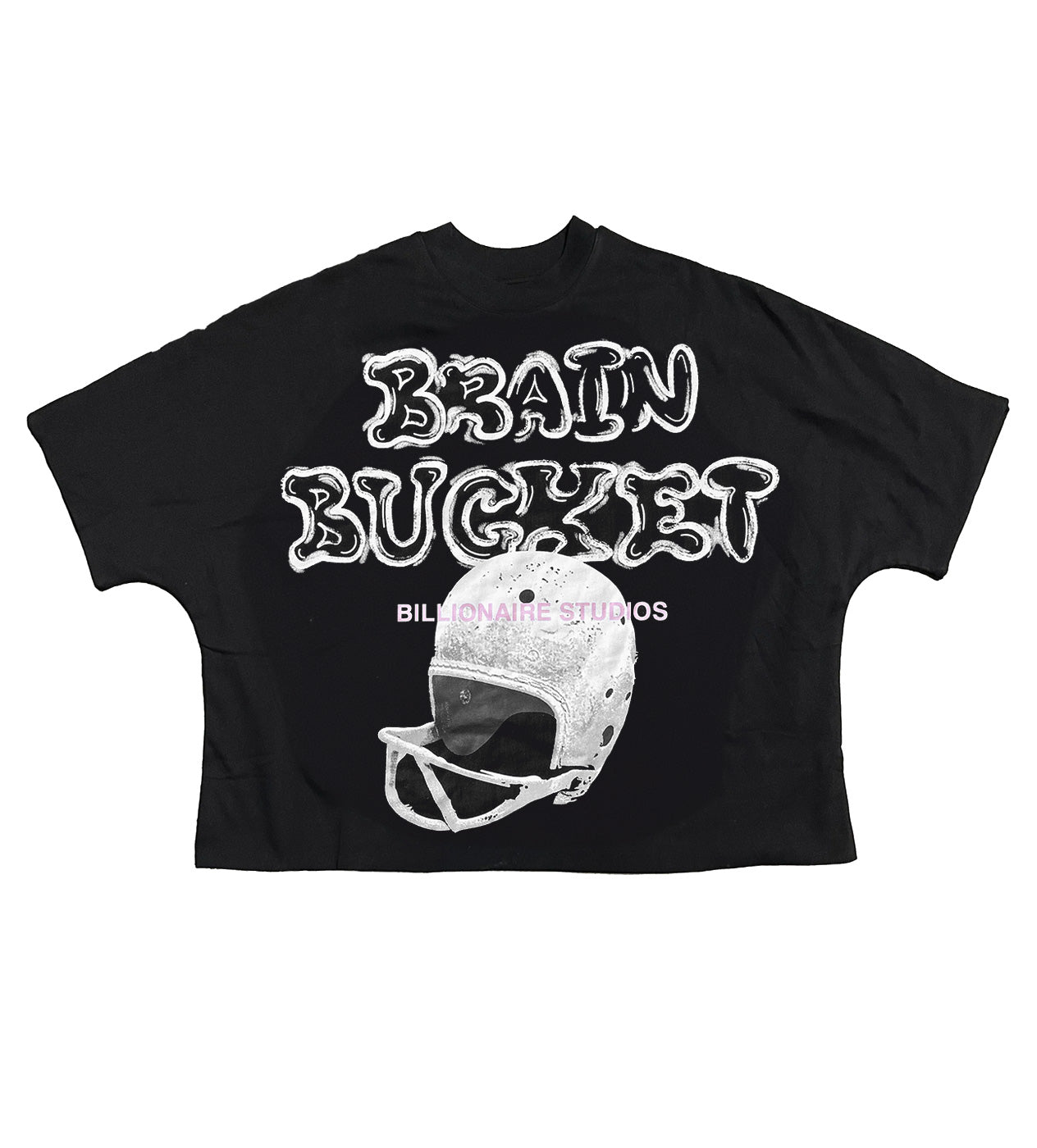 Billionaire Studios Brain Bucket Black Tee front view