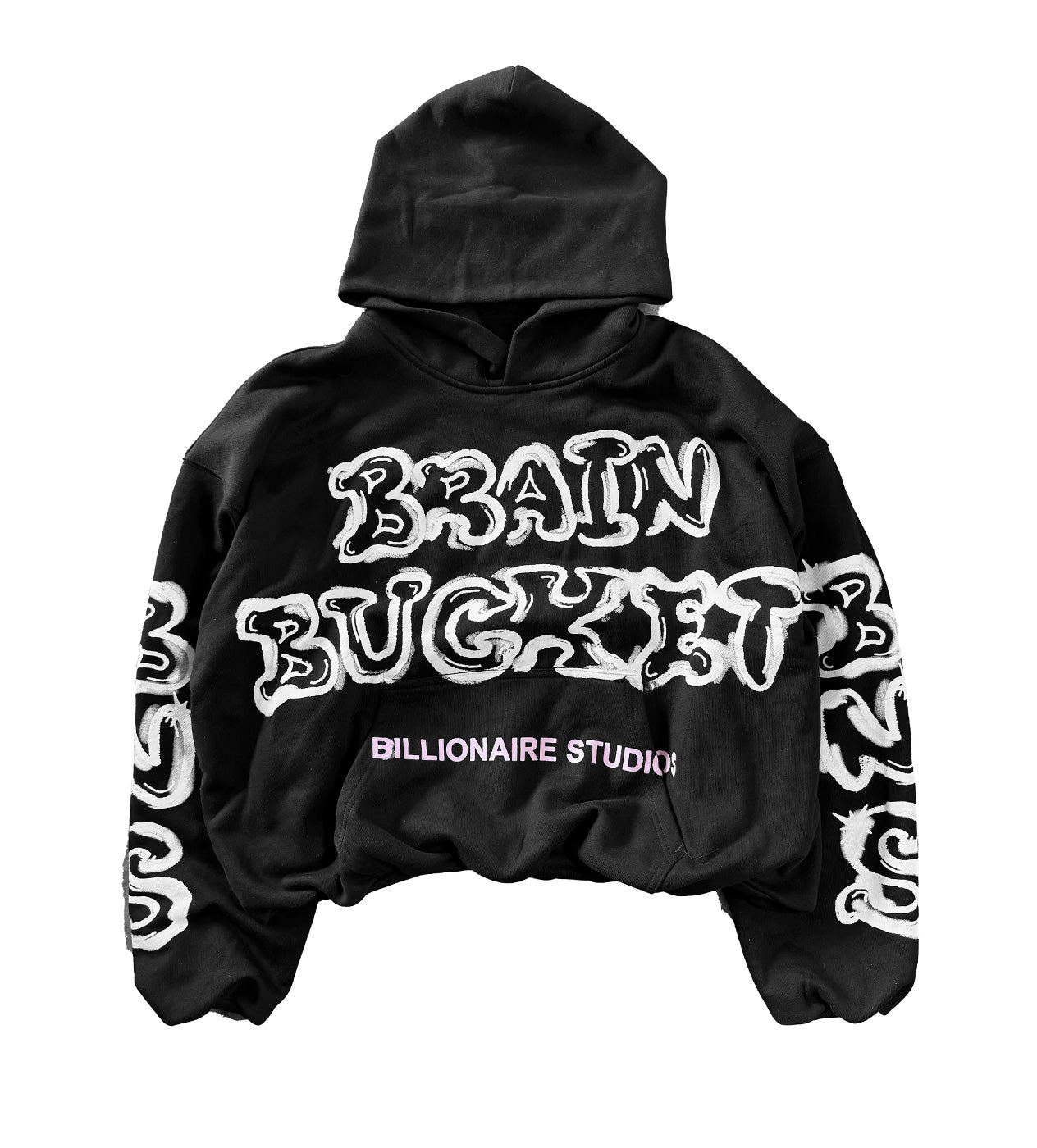 Billionaire Studios Brain Bucket Black Hoodie back view