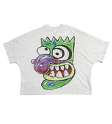 Billionaire Studios Hypno Eggplant White Tee front view