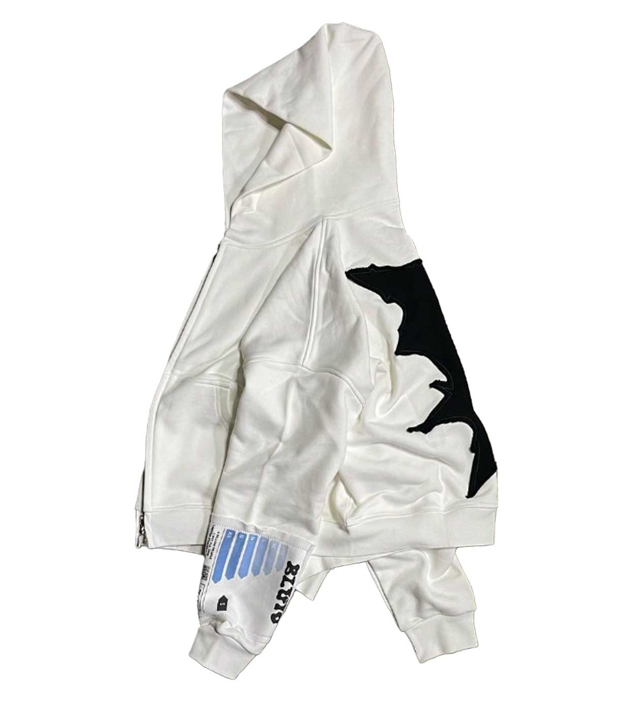 Billionaire Studios Bluto White Zip Up Hoodie side view