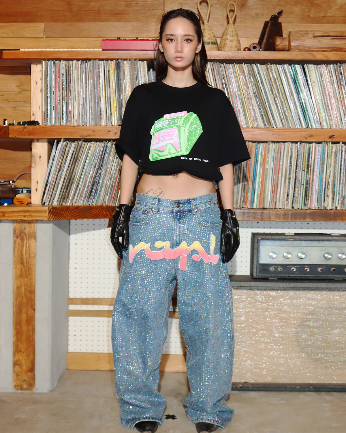 Birth of Royal Child Bill Counter Diamond Tee Black