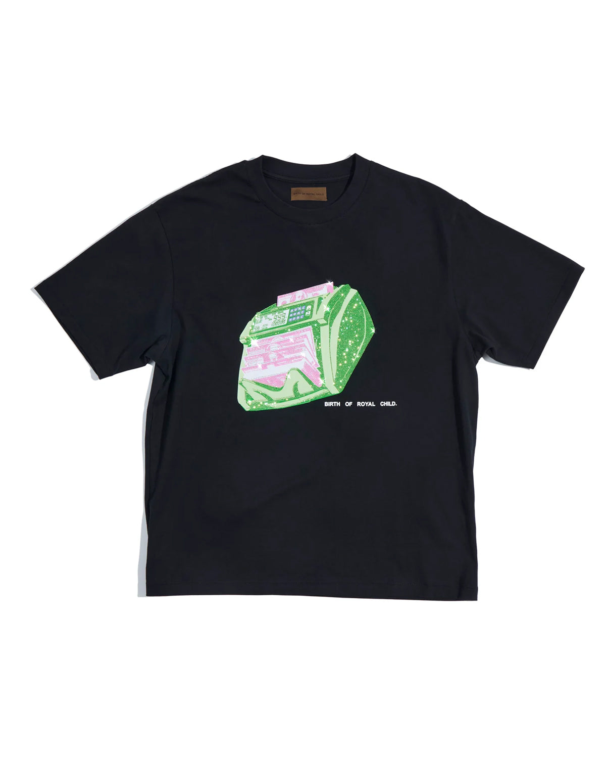 Birth of Royal Child Bill Counter Diamond Tee Black