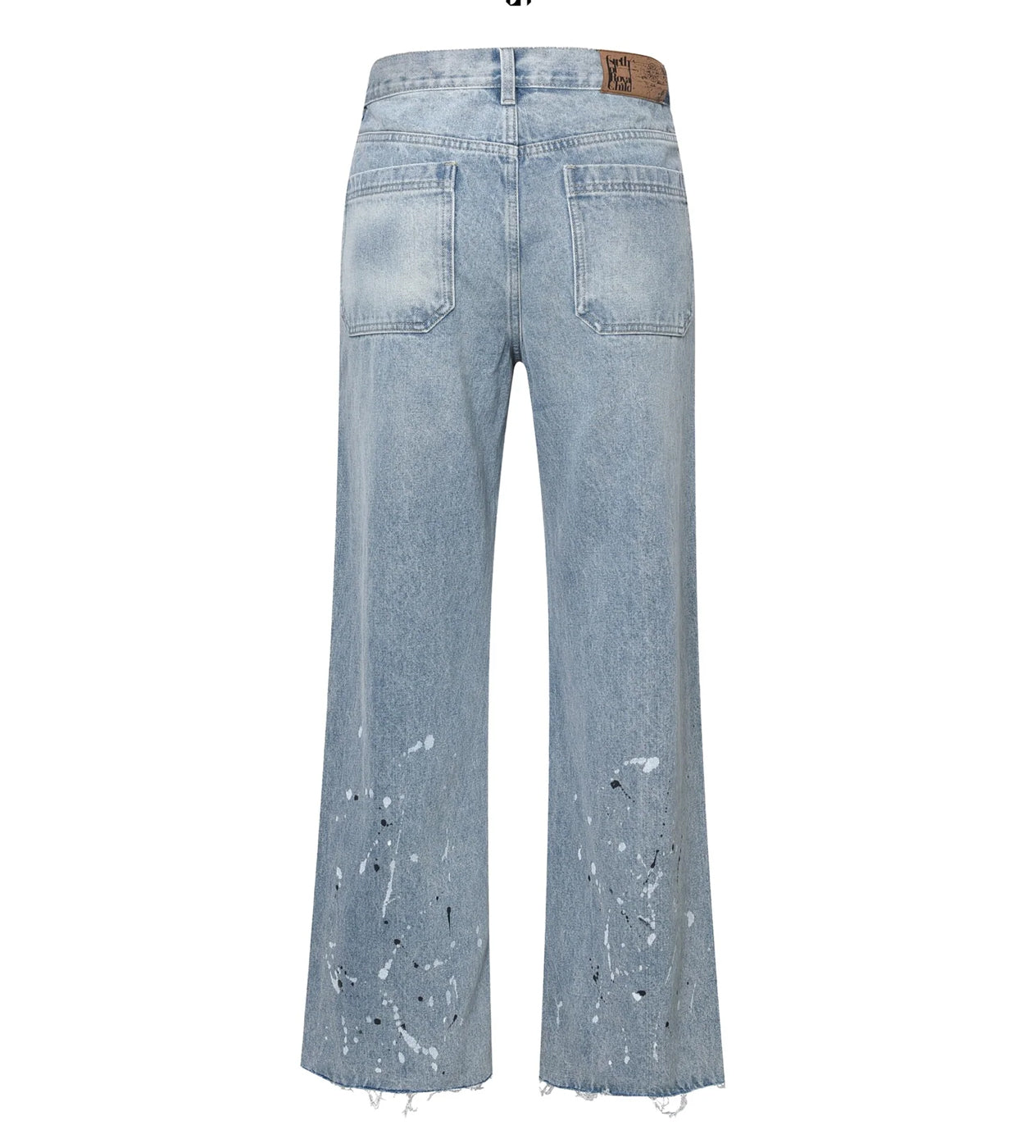 Birth of Royal Child Chain Ink Print Details Denim