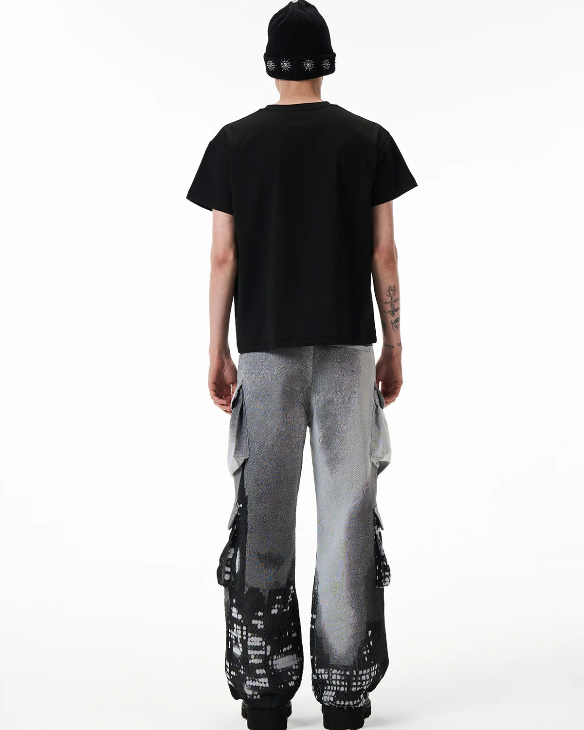 Birth of Royal Child Crystal Embellished Tee Black