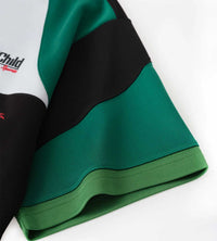 Birth of Royal Child Double Lion Rhinestone Jersey Green