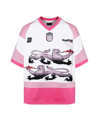 Birth of Royal Child Double Lion Rhinestone Jersey Pink