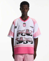Birth of Royal Child Double Lion Rhinestone Jersey Pink