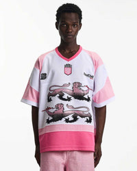 Birth of Royal Child Double Lion Rhinestone Jersey Pink