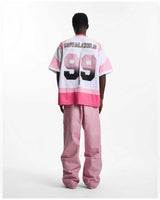 Birth of Royal Child Double Lion Rhinestone Jersey Pink
