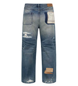 Birth of Royal Child Patchwork Fade Denim Pants