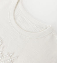 Birth of Royal Child Pearl Patchwork Tee White