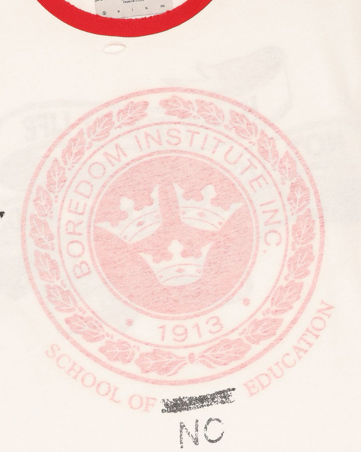 Boredom Kills Boredom Institute Tee Dirty White/Red