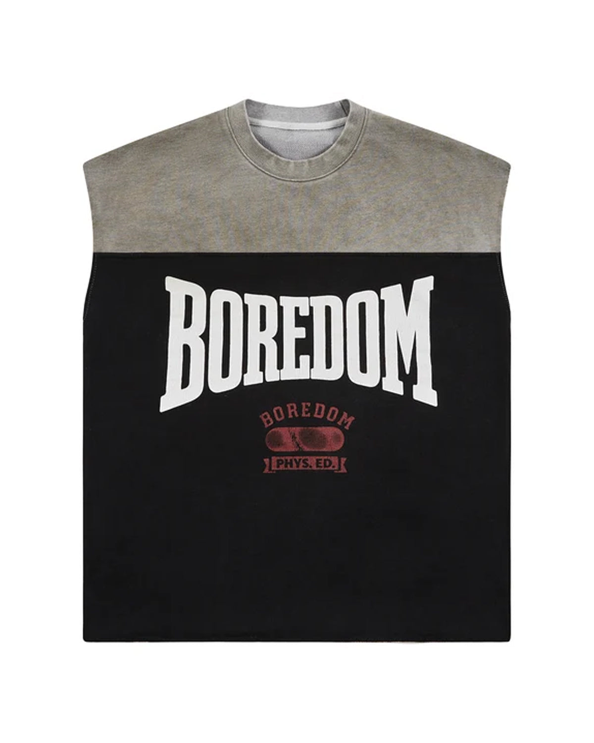 Boredom Kills Boxer Cut Off Tee Grey/Black