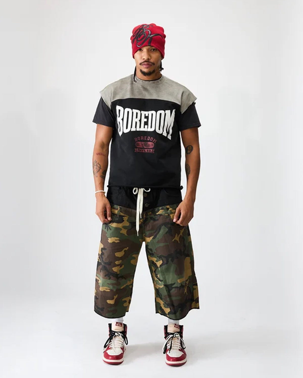 Boredom Kills Boxer Cut Off Tee Grey/Black