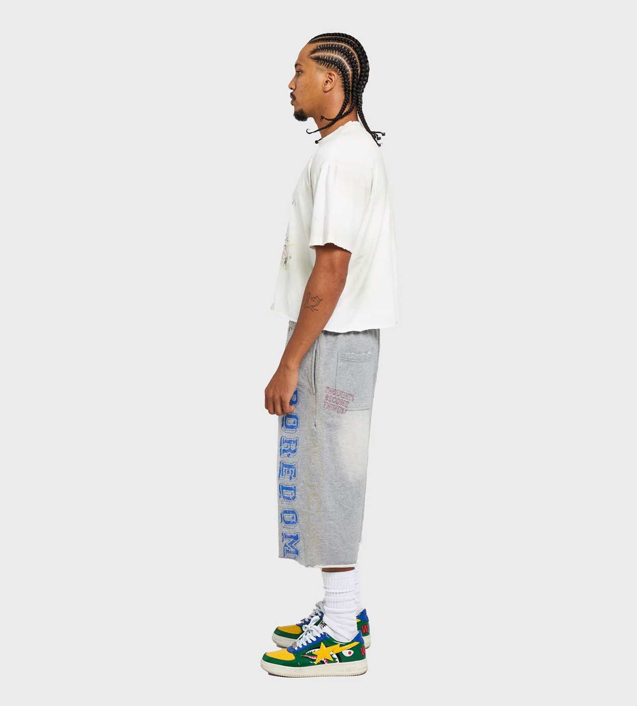 Boredom Kills Collegiate Sweat Short Grey