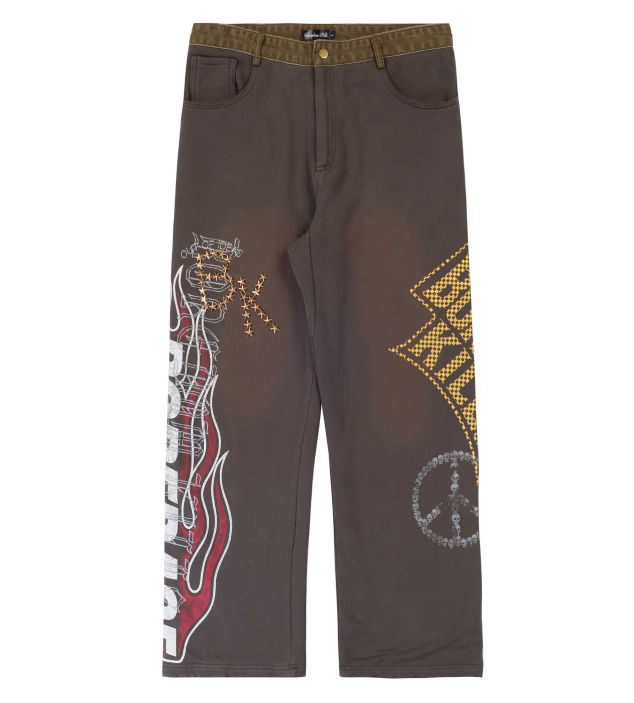 Boredom Kills Denim Sweatpants Brown