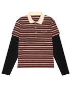 Boredom Kills Double Layered Stripe Polo
