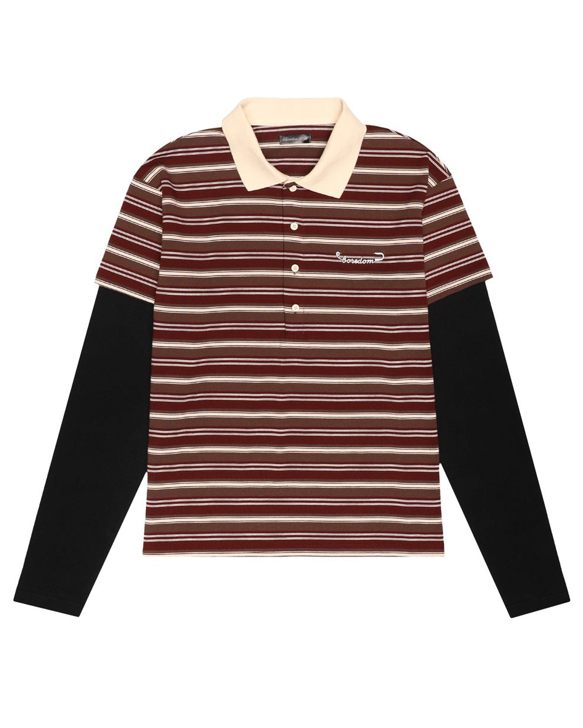 Boredom Kills Double Layered Stripe Polo