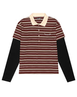 Boredom Kills Double Layered Stripe Polo