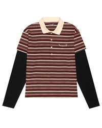 Boredom Kills Double Layered Stripe Polo