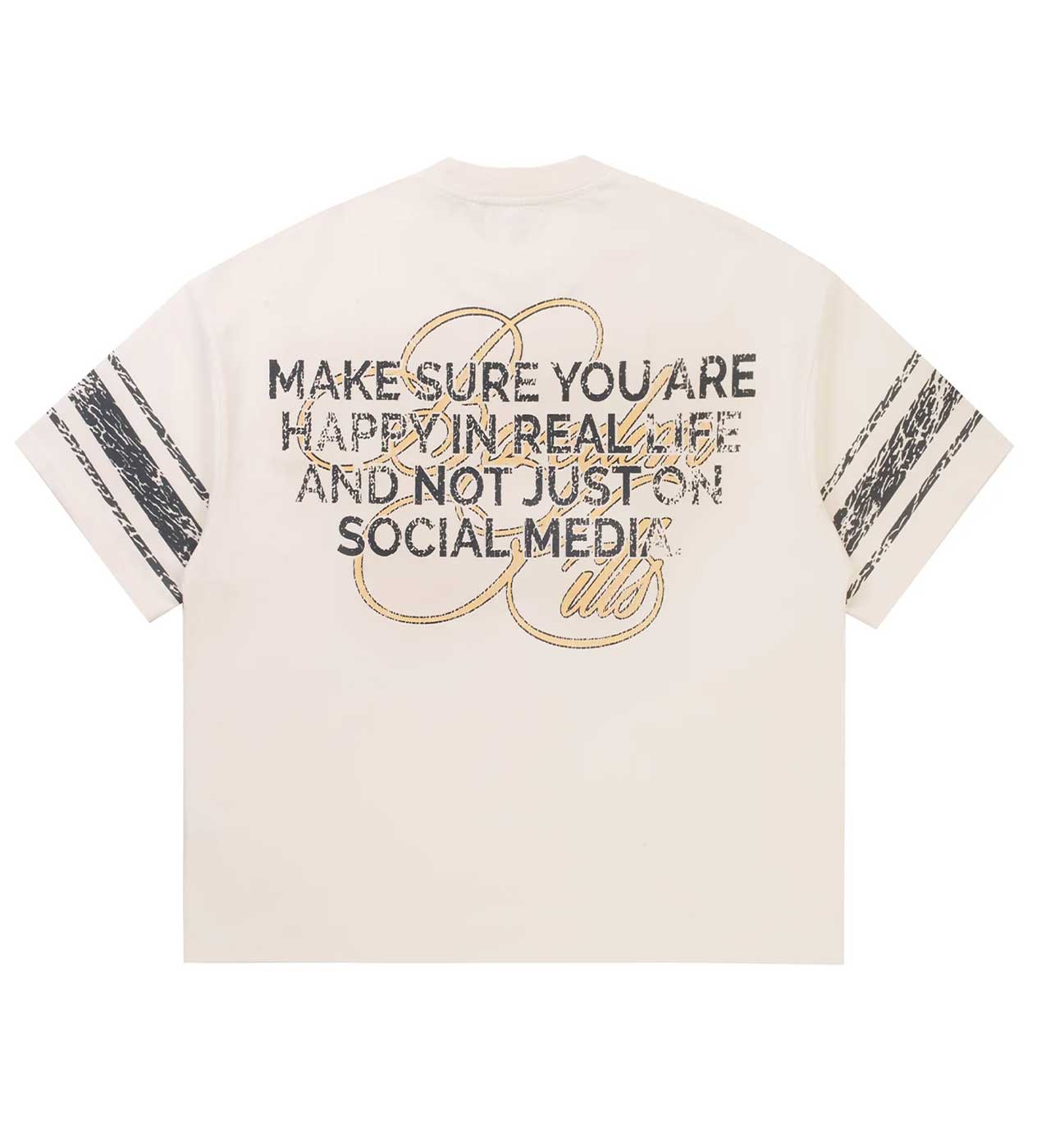 Boredom Kills Vintage Varsity Tee Cream