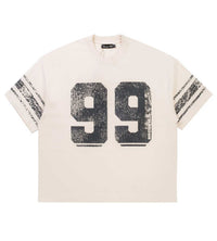 Boredom Kills Vintage Varsity Tee Cream