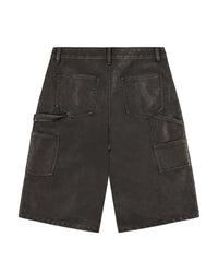 Boredom Kills Leather Shorts Black
