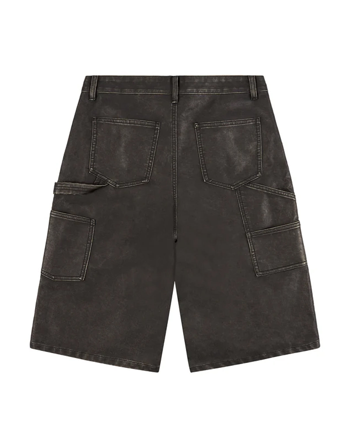 Boredom Kills Leather Shorts Black