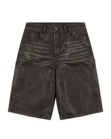 Boredom Kills Leather Shorts Black