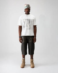 Boredom Kills Leather Shorts Black