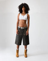 Boredom Kills Leather Shorts Black