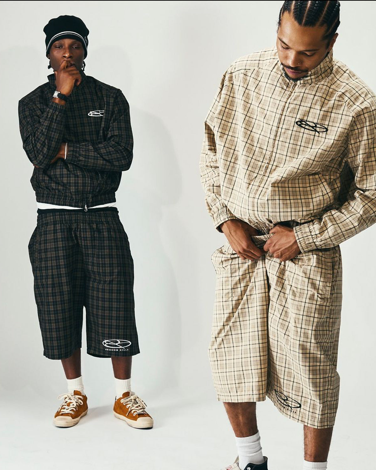Boredom Kills Lounge Plaid Track Jacket Black