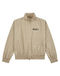 Boredom Kills Lounge Plaid Track Jacket Khaki