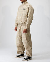 Boredom Kills Lounge Plaid Track Pants Khaki