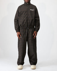 Boredom Kills Lounge Plaid Track Pants Black/Brown