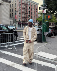 Boredom Kills Lounge Plaid Track Pants Khaki