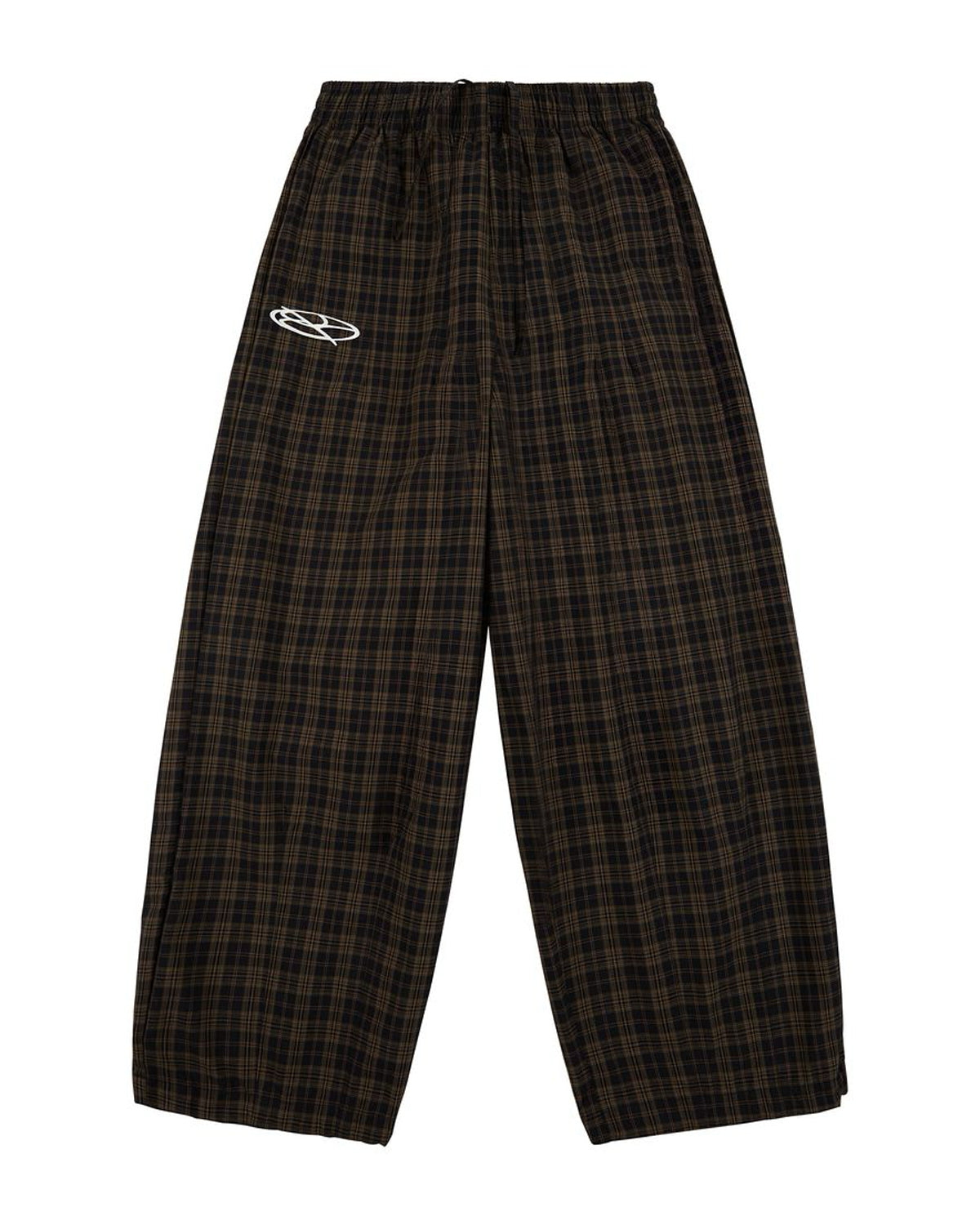 Boredom Kills Lounge Plaid Track Pants Black/Brown
