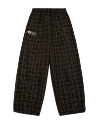 Boredom Kills Lounge Plaid Track Pants Black/Brown