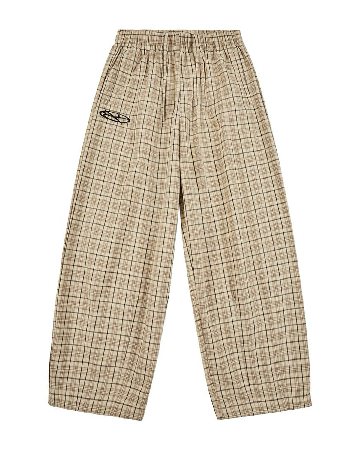 Boredom Kills Lounge Plaid Track Pants Khaki