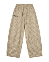 Boredom Kills Lounge Plaid Track Pants Khaki