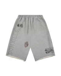Boredom Kills Message Sweatshorts Grey