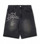 Boredom Kills Pearl Spider Jorts Black
