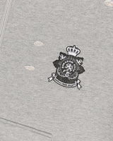 Boredom Kills Reality Zip Up Hoodie Grey