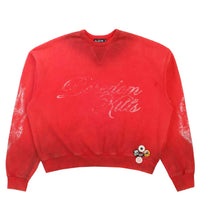 Boredom Kills Script Sweater Red