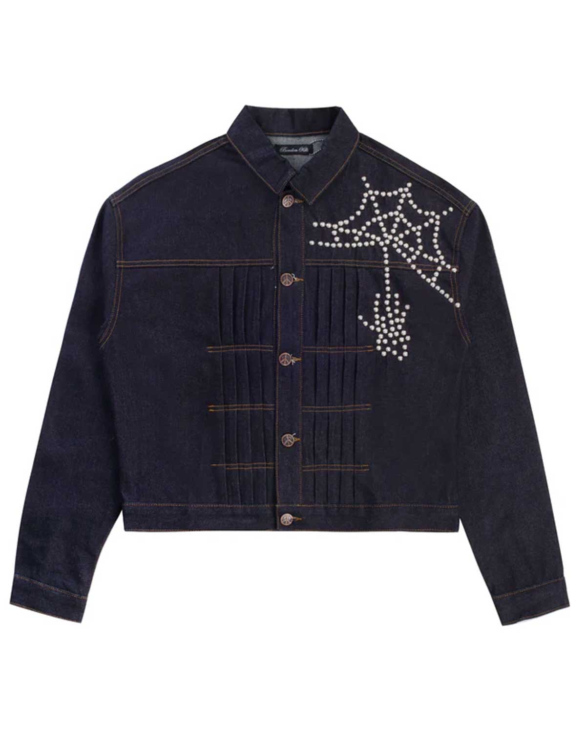 Boredom Kills Spider Pearl Denim Jacket Black